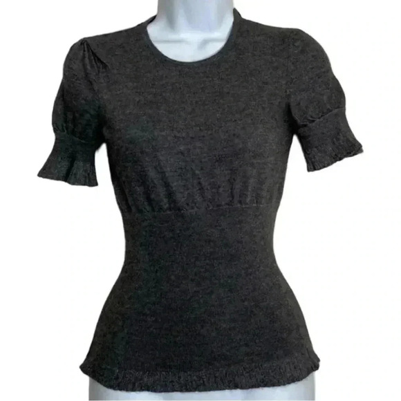 Dolce & Gabbana Alpaca Blend Knit Sweater Top Size 42 Gray Quiet Luxury Top - Picture 1 of 16